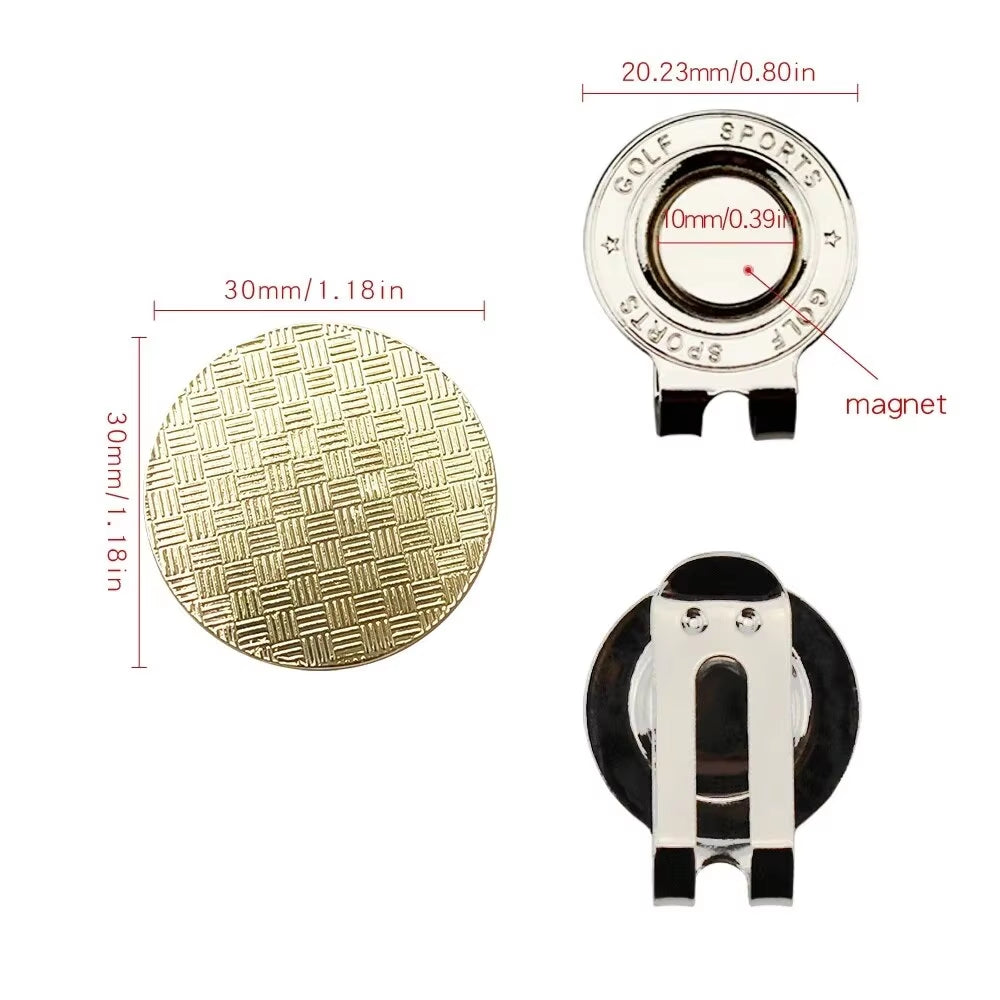 Golf Ball Mark with Magnetic Golf Hat Clip Marker US Map White Flower Golf Marker Training Aids for Boys Girl Kids Golfer Gift