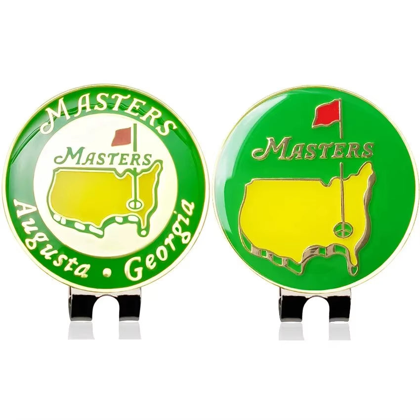 Golf Ball Mark with Magnetic Golf Hat Clip Marker US Map White Flower Golf Marker Training Aids for Boys Girl Kids Golfer Gift