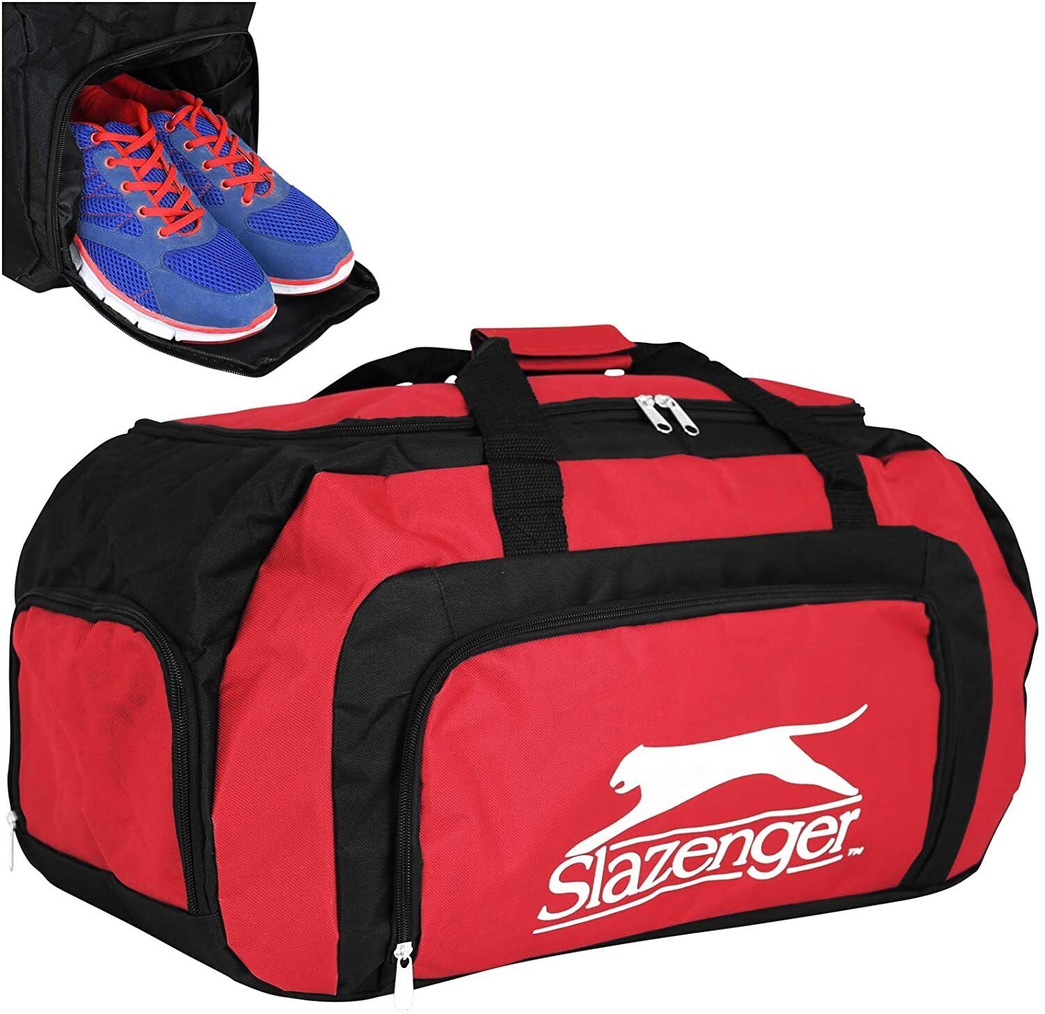 Slazenger 55L Large Sports Gym Travel Holiday Duffel Bag Shoe Compartment Holdal